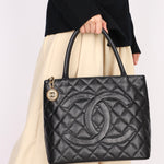 Chanel Timeless Medallion Tote Black Caviar AGHW