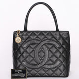Chanel Timeless Medallion Tote Black Caviar AGHW