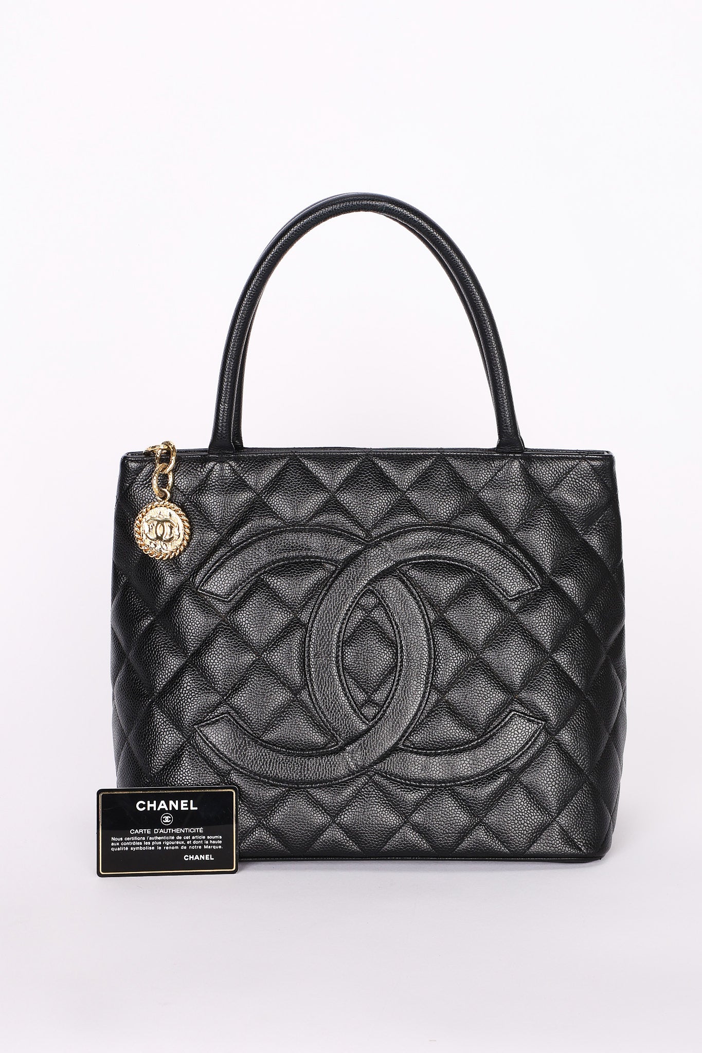 Chanel Timeless Medallion Tote Black Caviar AGHW