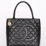 Chanel Timeless Medallion Tote Black Caviar AGHW