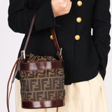 Fendi Zucca Drawstring Bucket Bag