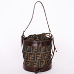 Fendi Zucca Drawstring Bucket Bag