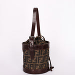 Fendi Zucca Drawstring Bucket Bag