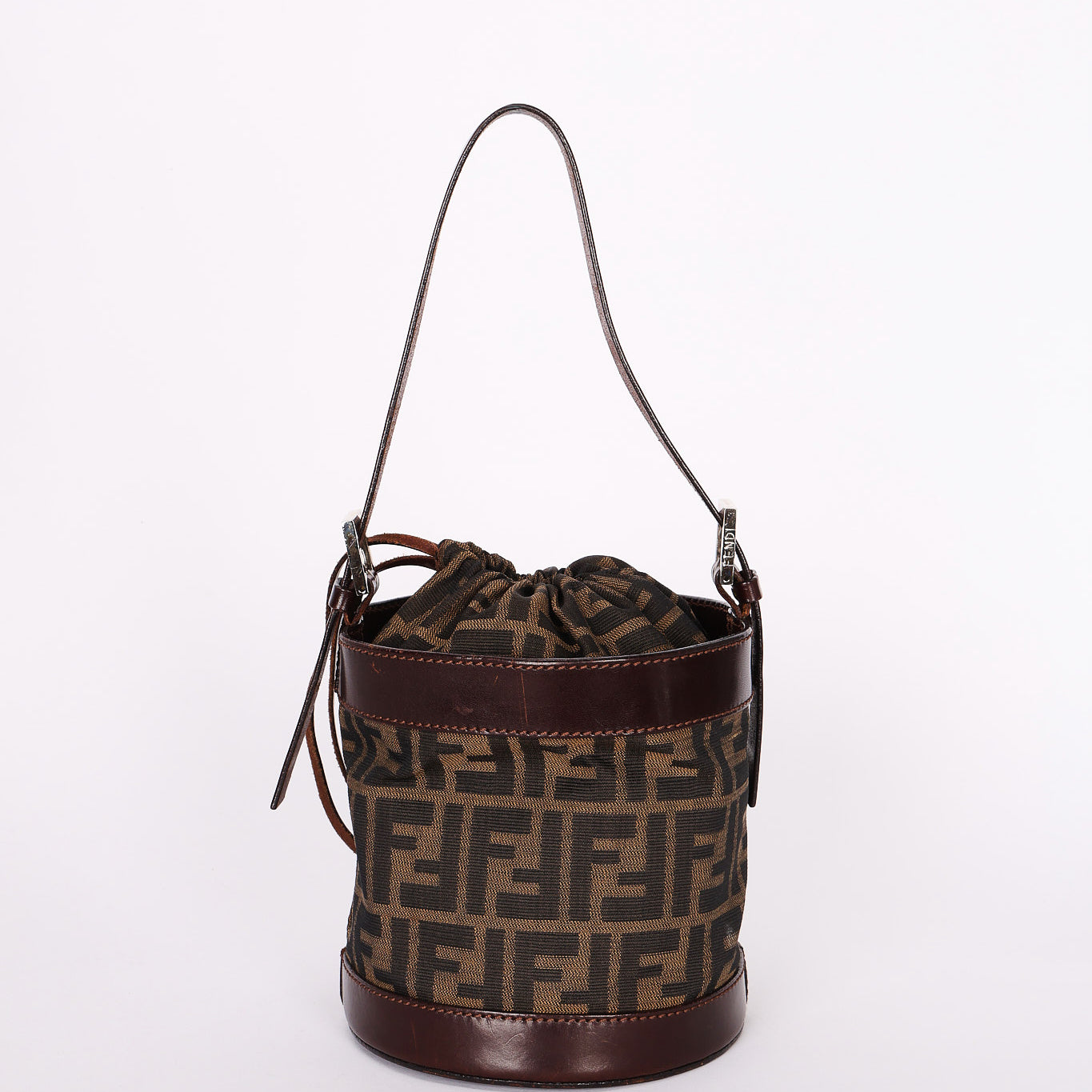 Fendi Zucca Drawstring Bucket Bag