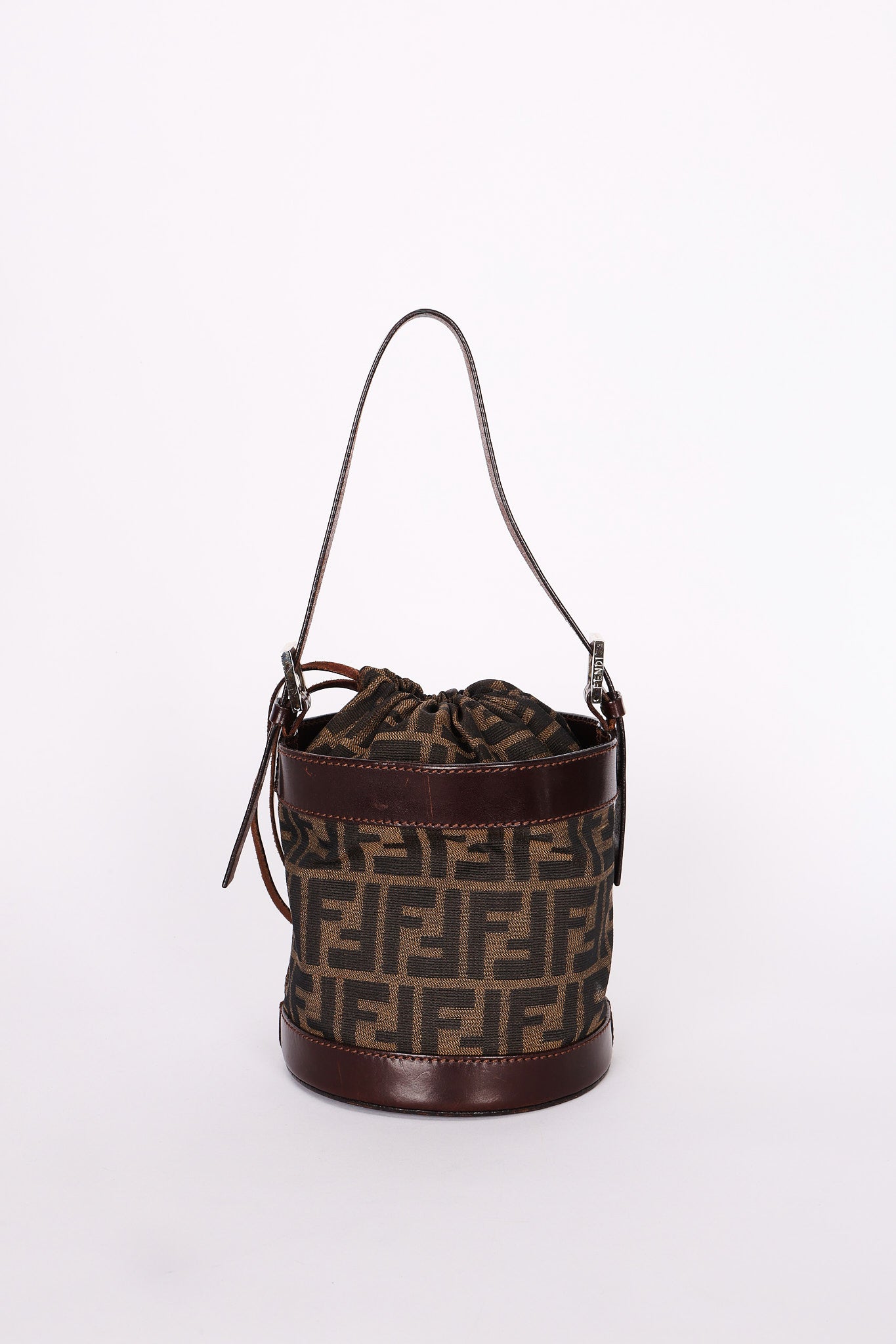 Fendi Zucca Drawstring Bucket Bag