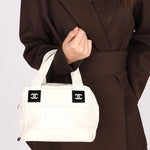 Chanel Chocolate Bar Bowler Bag Marshmallow Cerf 2004 DSHW