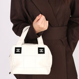 Chanel Chocolate Bar Bowler Bag Marshmallow Cerf 2004 DSHW