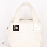 Chanel Chocolate Bar Caviar Bowler Bag Marshmallow Cerf 2004 DSHW