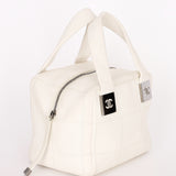 Chanel Chocolate Bar Caviar Bowler Bag Marshmallow Cerf 2004 DSHW