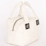 Chanel Chocolate Bar Caviar Bowler Bag Marshmallow Cerf 2004 DSHW