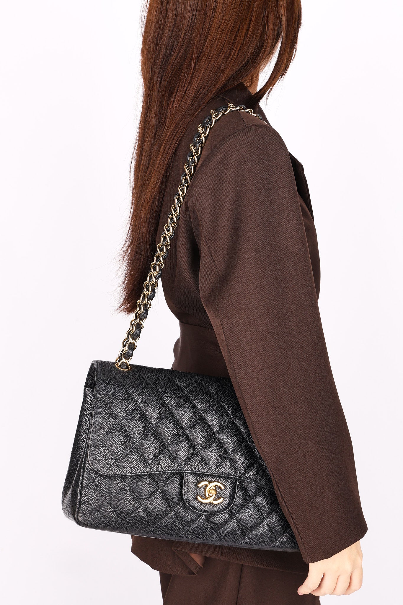 Chanel Jumbo Classic Double Flap Black Caviar GHW