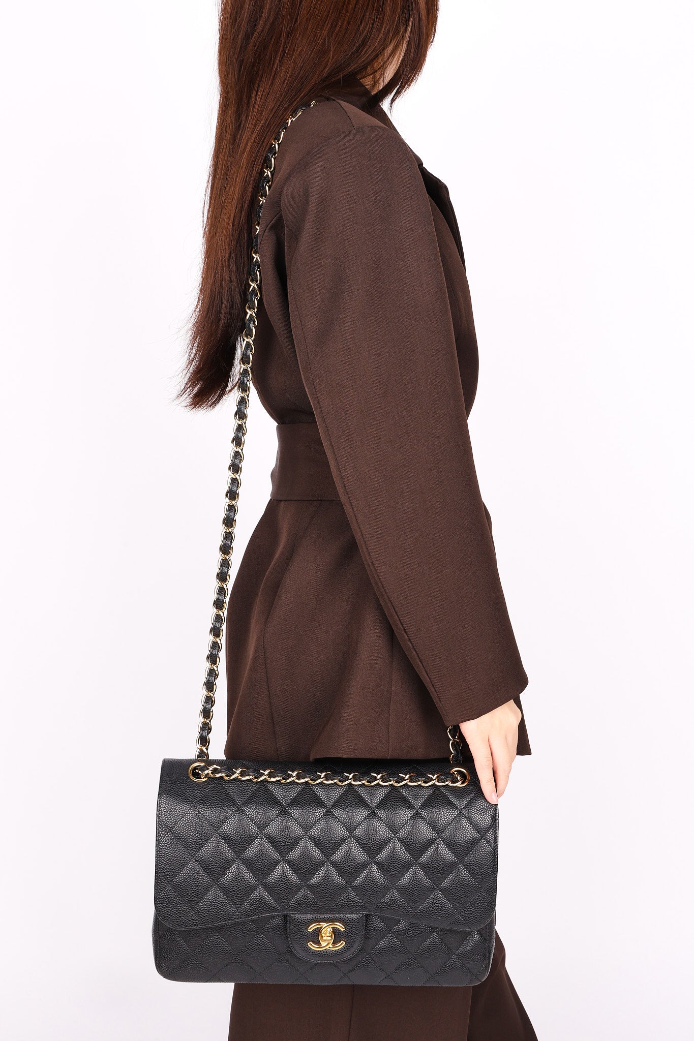 Chanel Jumbo Classic Double Flap Black Caviar GHW