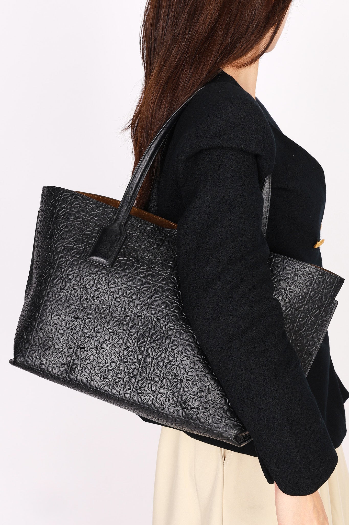 Loewe Embossed Anagram Tote