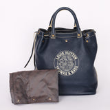Louis Vuitton T&B Tobago Leather Shoe Bag Hand Bag Blue