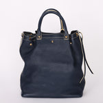 Louis Vuitton T&B Tobago Leather Shoe Bag Hand Bag Blue
