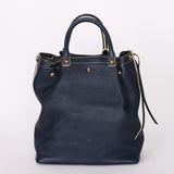 Louis Vuitton T&B Tobago Leather Shoe Bag Hand Bag Blue