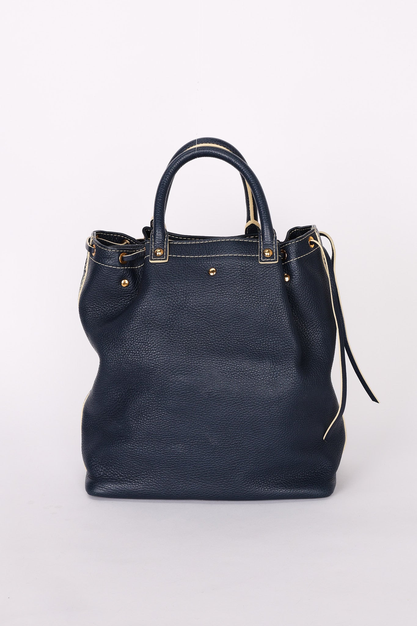 Louis Vuitton T&B Tobago Leather Shoe Bag Hand Bag Blue