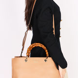 Gucci Medium Bamboo Shopper Tote Biege