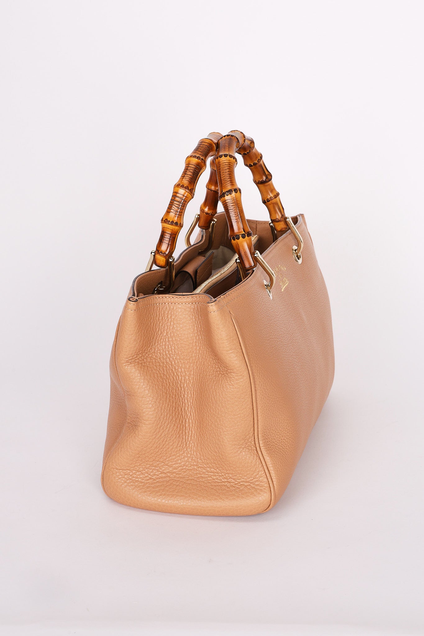 Gucci Medium Bamboo Shopper Tote Biege