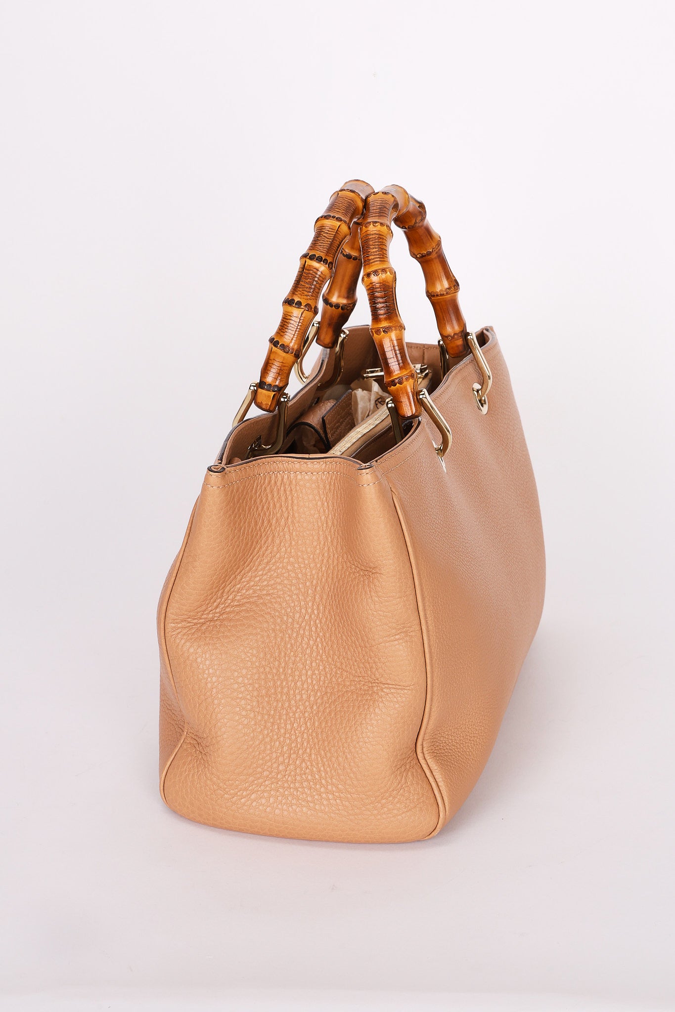 Gucci Medium Bamboo Shopper Tote Biege
