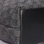 Gucci Monogram Denim Curtain Bamboo Top Handle Bag 1999