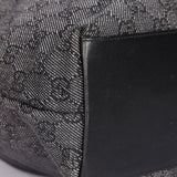 Gucci Monogram Denim Curtain Bamboo Top Handle Bag 1999