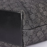 Gucci Monogram Denim Curtain Bamboo Top Handle Bag 1999