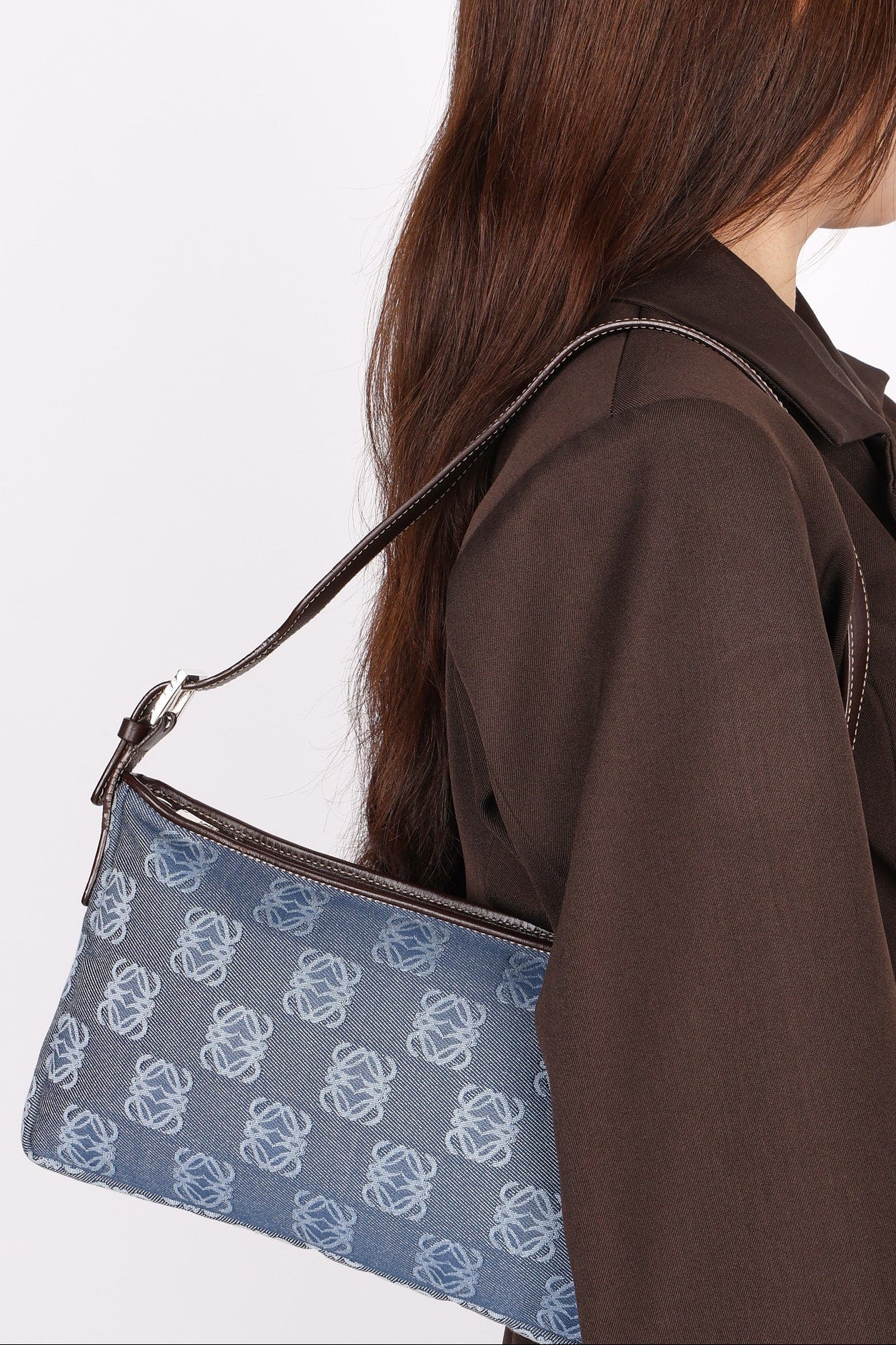 Loewe Anagram Denim Shoulder Bag