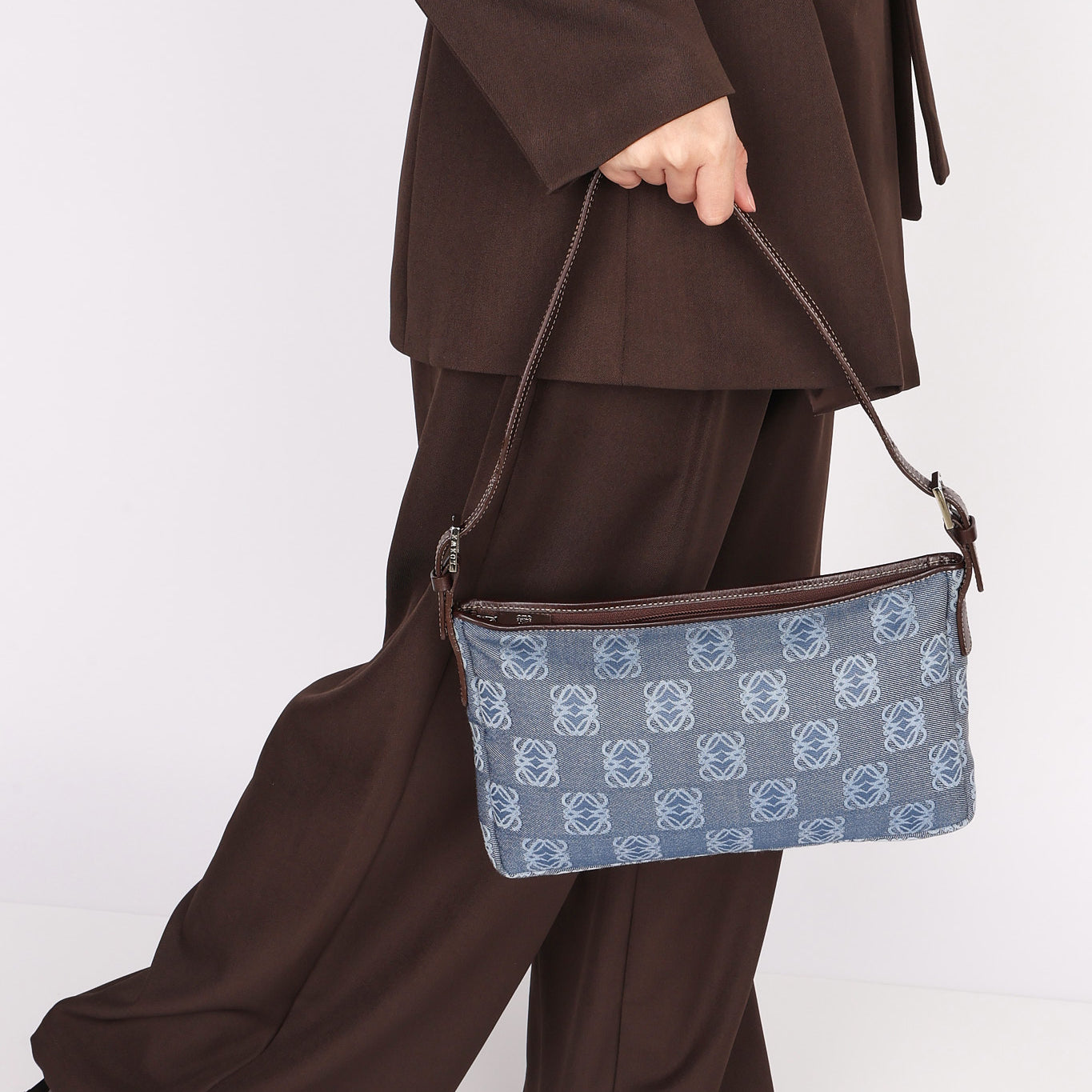 Loewe Anagram Denim Shoulder Bag