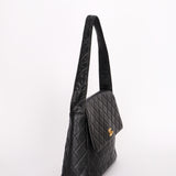 Chanel Kelly Shoulder Bag Black Caviar 1996 24K GP