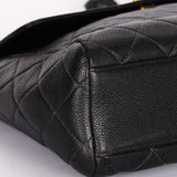 Chanel Shoulder Bag Black Caviar 24K GP