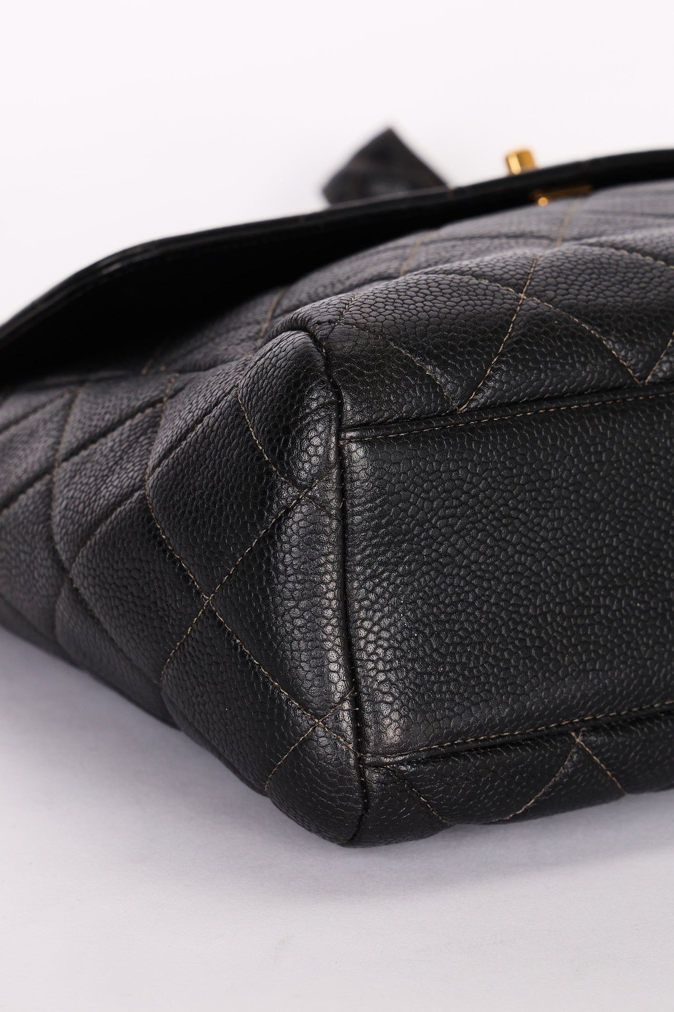 Chanel Shoulder Bag Black Caviar 24K GP