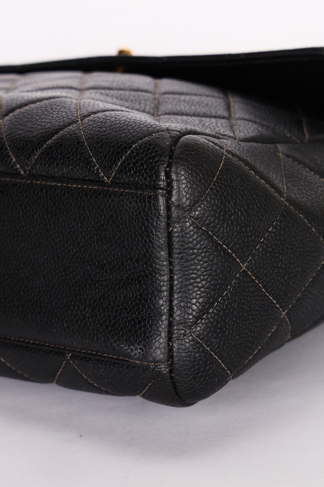 Chanel Shoulder Bag Black Caviar 24K GP