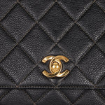 Chanel Shoulder Bag Black Caviar 24K GP