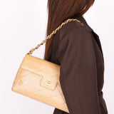 Chanel Bag Metallic Beige Caviar BGHW