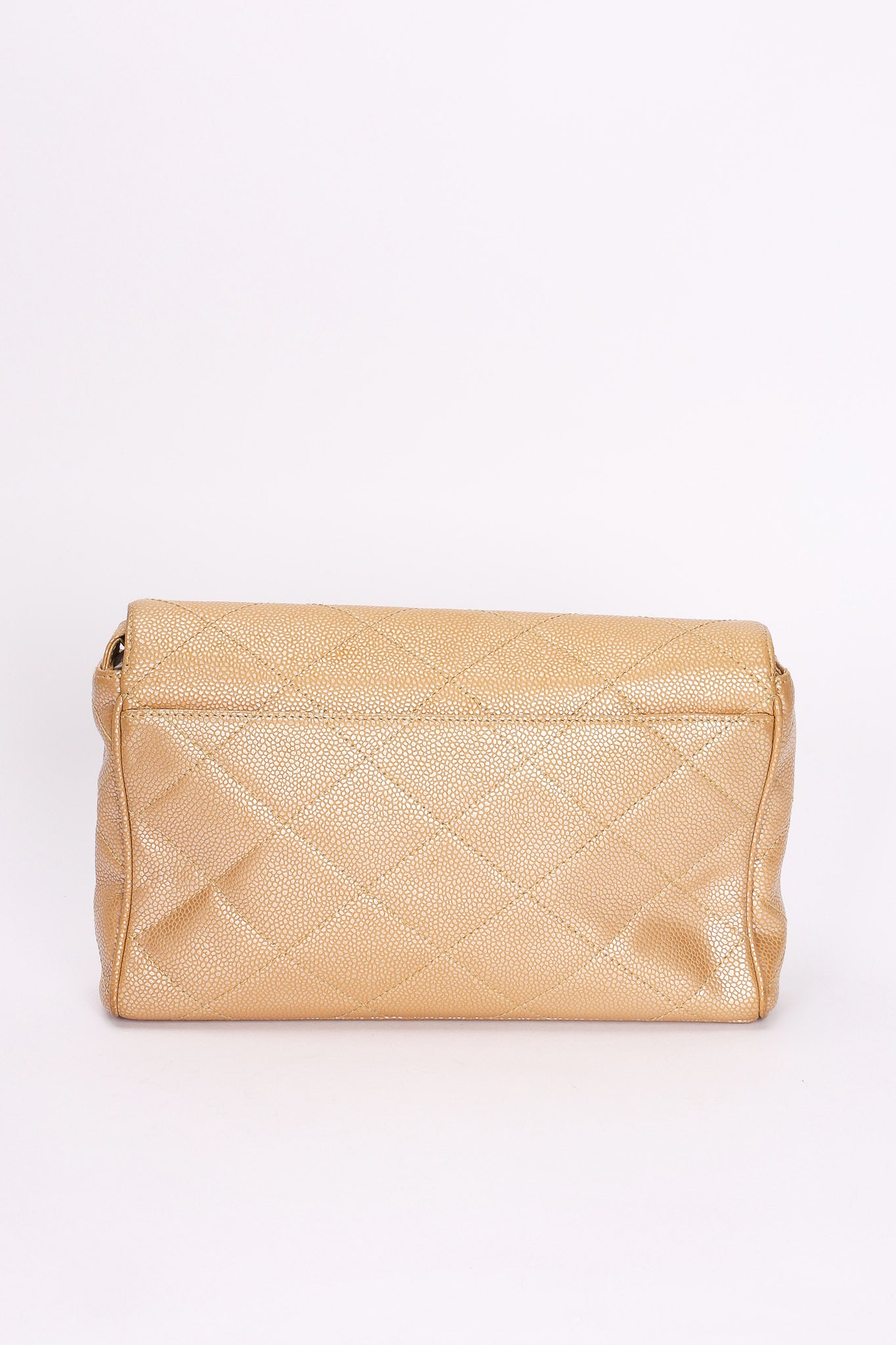 Chanel Bag Metallic Beige Caviar BGHW