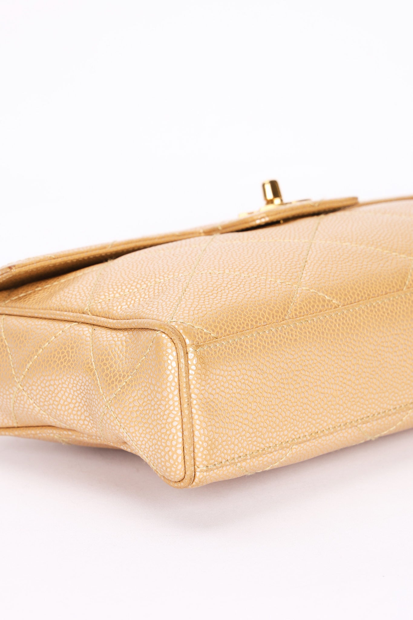 Chanel Bag Metallic Beige Caviar BGHW