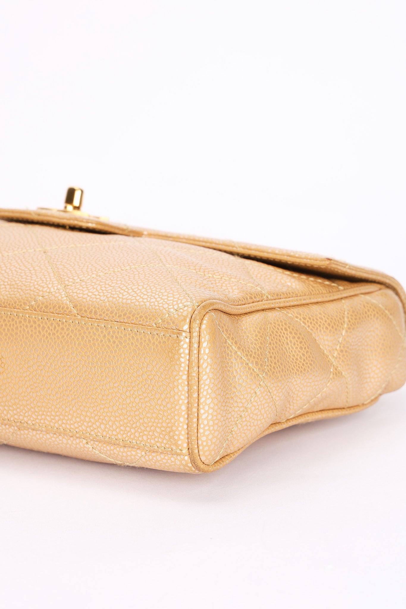Chanel Bag Metallic Beige Caviar BGHW