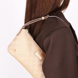 Gucci Monogram Shoulder Bag Pink and Gold Metallic