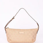 Gucci Monogram Shoulder Bag Pink and Gold Metallic