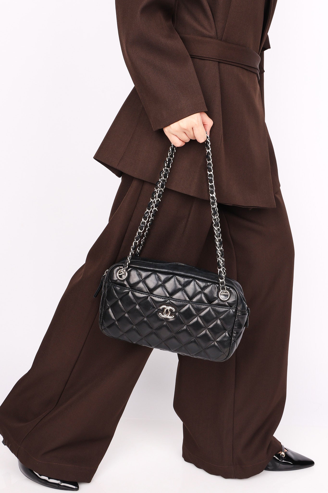 Chanel Bag Black Calfskin SHW