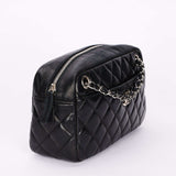Rare Chanel Small Chain Camera Shoulder Bag Black Calfskin 2008 SHW