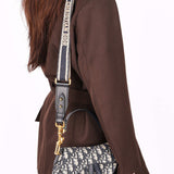 Christian Dior Mini Oblique Saddle Bag with Guitar Strap 2020