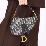 Christian Dior Mini Oblique Saddle Bag with Guitar Strap 2020