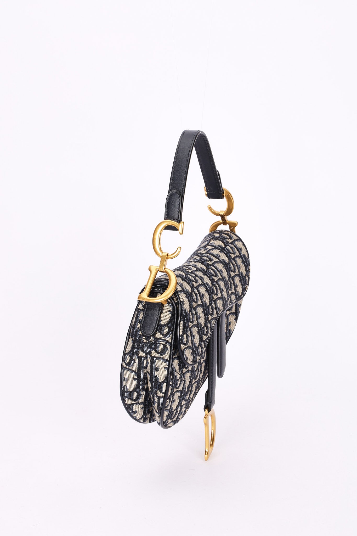 Christian Dior Mini Trotter Saddle Bag with Guitar Strap
