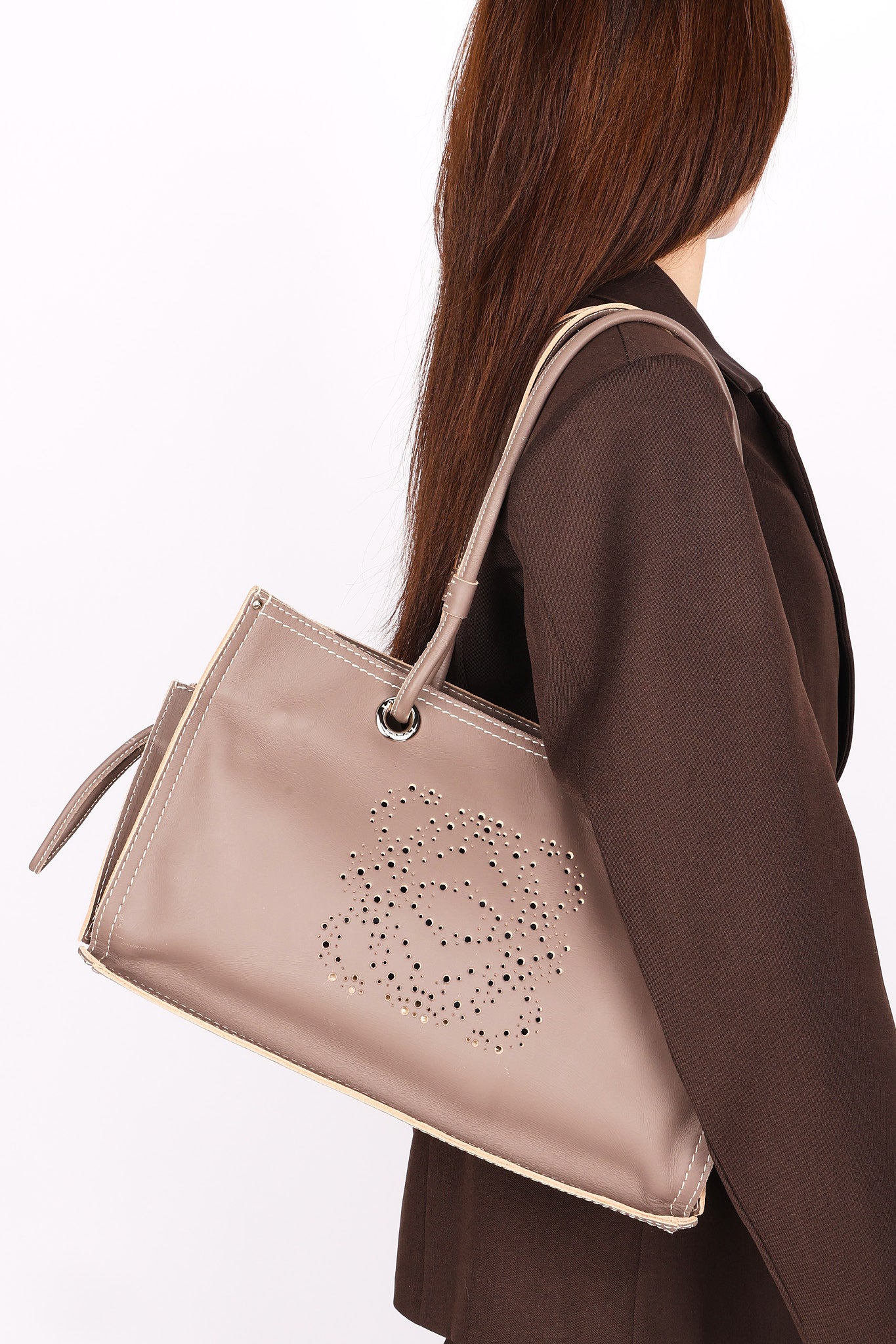 Loewe Anagram Perforated Tote