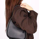The Row HALFMOON Calf Leather Mini Hand Bag Shoulder Bag Black