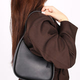 The Row HALFMOON Calf Leather Mini Hand Bag Shoulder Bag Black