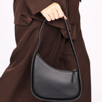 The Row HALFMOON Calf Leather Mini Hand Bag Shoulder Bag Black