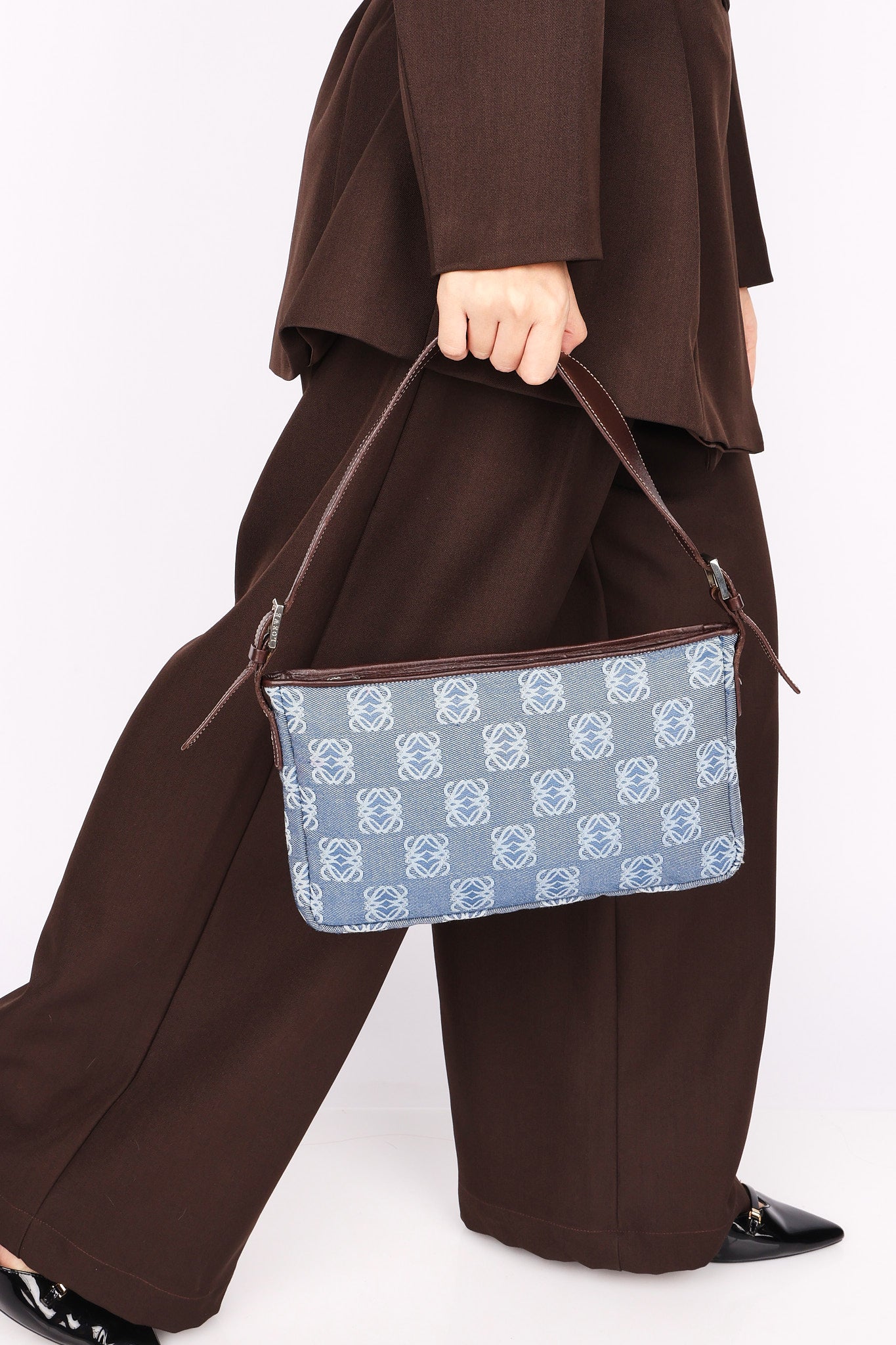Loewe Anagram Denim Shoulder Bag